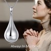 YFN 925 Sterling Silver Teardrop Urn Necklace - Memorial Keepsake