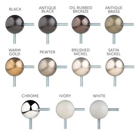 Ivilon Bay Window Curtain Rod Corner Connector - for Rods of 5/8 to 1-1/8 Inch - Brushed Nickel