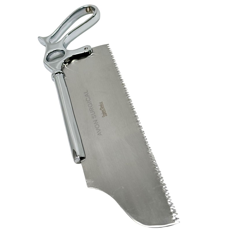 Premium Satterlee Bone Saw Ring Handle Stainless Steel Cutting Edge-12"