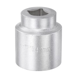 sourcing map 3/4 Inch Square Drive 12 Point 42mm Standard Impact Socket Alloy Steel