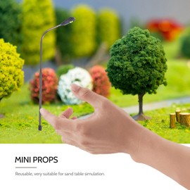 10PCS Model Railway Train Lamp Post 1: 150 Scale Street Lights T N Scale LEDs Light 3V Train Scenery Miniature Accessories