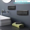 4-Slot Stainless Steel Toothbrush Holder with Cover - Wall Mounted,