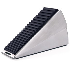 Heavy Duty Door Stopper, Portable Large Door Stopper, Adjustable Spring Loaded Door Stop, Metal Rubber Door Wedge, Special for Home Office School Heavy Door (Black, 12.8 * 4.6*.7.6 CM)