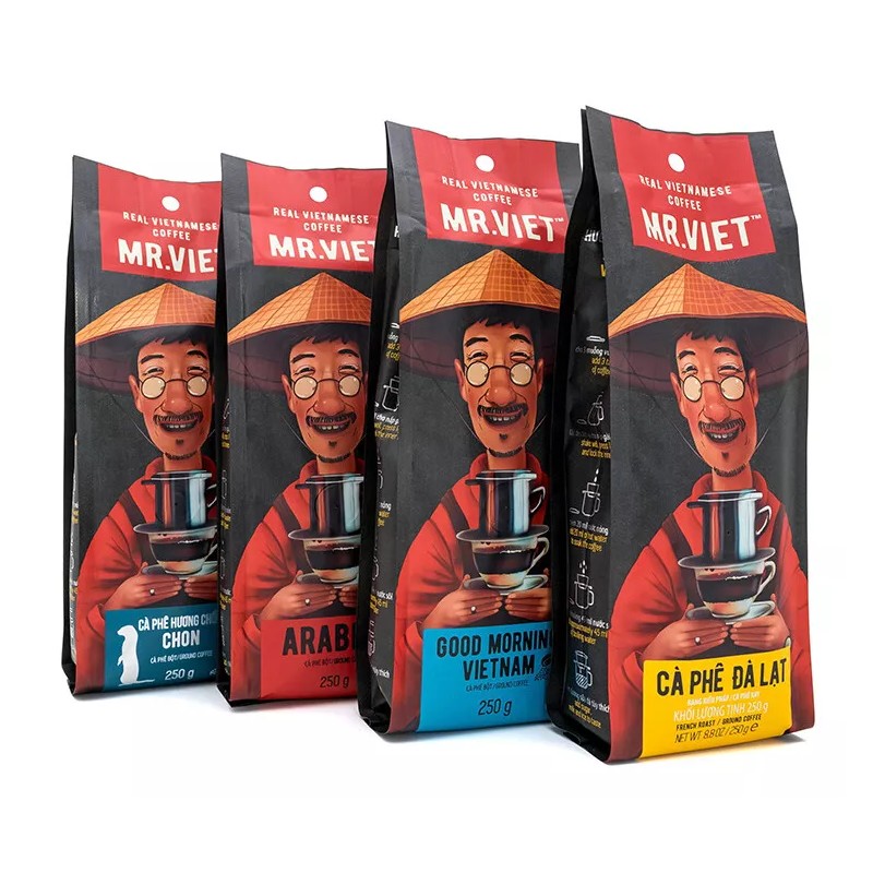 MR. VIET Coffee Vietnamese Ground Coffee Arabica Robusta Flavors 250g