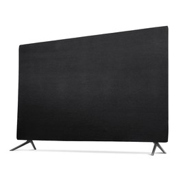Cubierta antipolvo de TV para interiores, color negro, visualización adaptativa de tela suave, 51/52/53/54/55 pulgadas, adecuada para la mayoría de marcas de monitores (51-55 pulgadas)