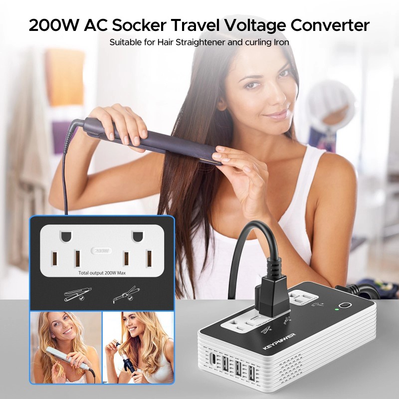 Key Power 2000W Step Down Converter, 220V to 110V Voltage