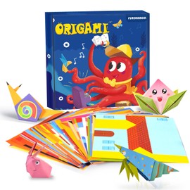 Origami Set for Children, Origami Set for Children, 108 Sheets Origami Paper with 54 Patterns, Origami Kit with Instructions Book, Origami Paper for Boys and Girls from 3-12 Years, Birthday Gift