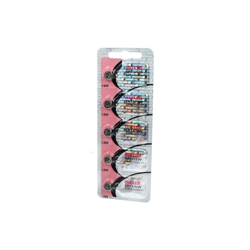 Maxell Watch Battery Button Cell SR731SW 329 Pack of 5