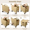 Foldable Utility Cart Collapsible Portable Crate Rolling Carts with Wheels