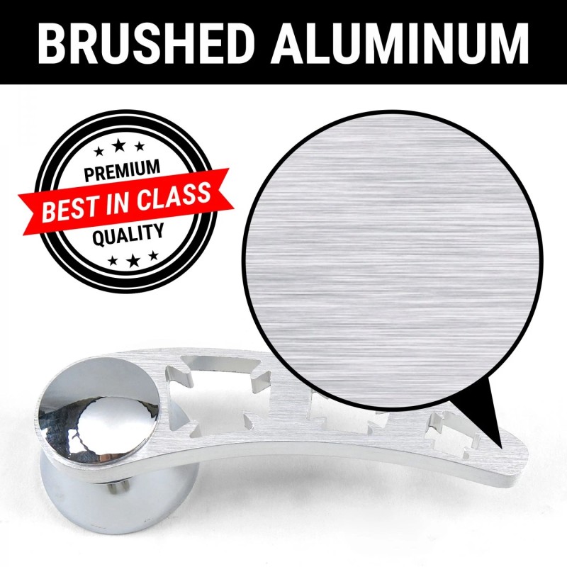 AutoLöc Power Accessories Brushed Billet Aluminum Maltese Cross Car Window