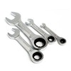 Stubby Ratchet Spanner 12mm, Ratcheting Combination Wrench, Short Fixed-Head High