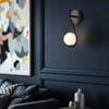 Kenroy Home Teardrop Wall Sconce with Frosted Opal Glass Globe,