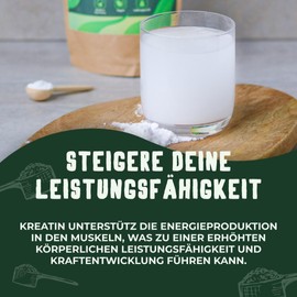 Vetain Premium Creatin Monohydrat Pulver 500 g - Reines, ultrafeines Kreatin Monohydrat - 100% Vegan - Laborgeprüft - Ohne Zusätze - hochdosiertes Creatine Pulver für mehr Energie