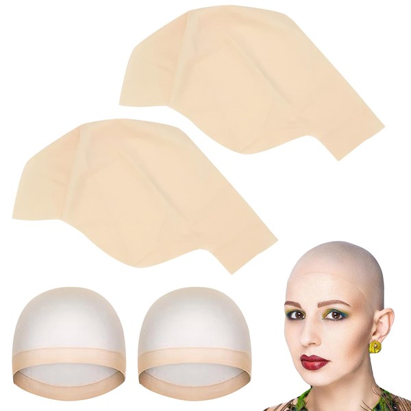 ZhongShuang Pack of 2 Latex Bald Caps, Adult Latex Bald