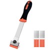 Razor Blade Scraper, Long Handle Scraper Tool with 10 Plastic