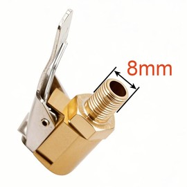 Joywayus 4PCS Brass Tire Inflator Valve 8mm Male Open Flow Air Chuck Locking Tire for Vehicle Inflator Air Compressor Pump Tool