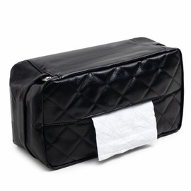 Car Tissue Holder, Standard Tissue Holder Car Napkin Holder, Car Backseat Extra Large Tissue Organization Fit (Black)