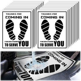 Frienda 500 Pcs Waterproof Paper Car Floor Mats Disposable Floor Pads Covered Plastic Film Automotive Foot Mat for Vehicle Supplies(White,22 x 17 Inch)