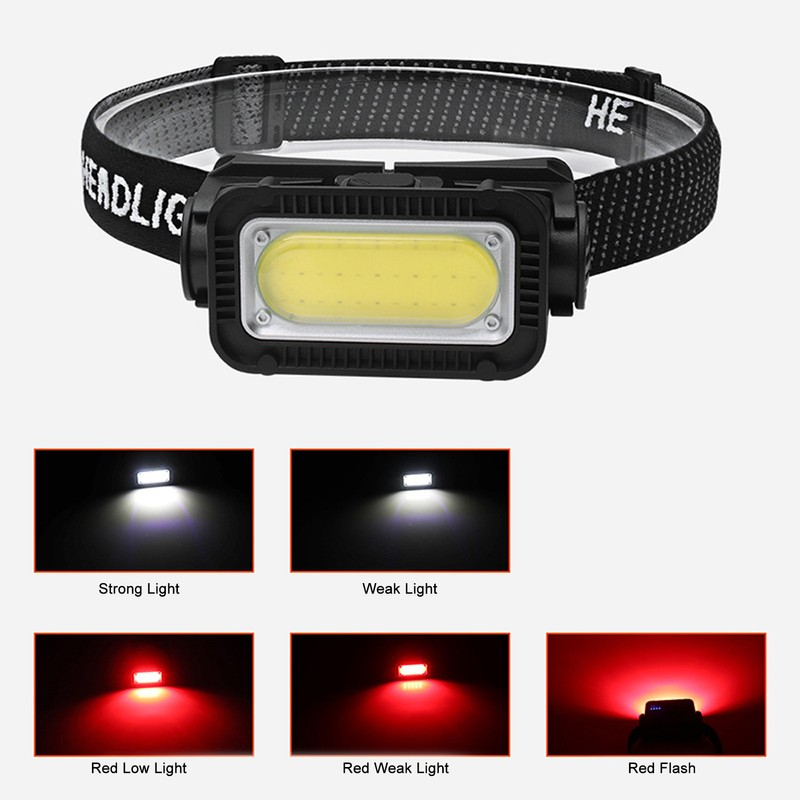 K371 Floodlight Rechargeable Headlamp with Red Source LED Headlamp for
