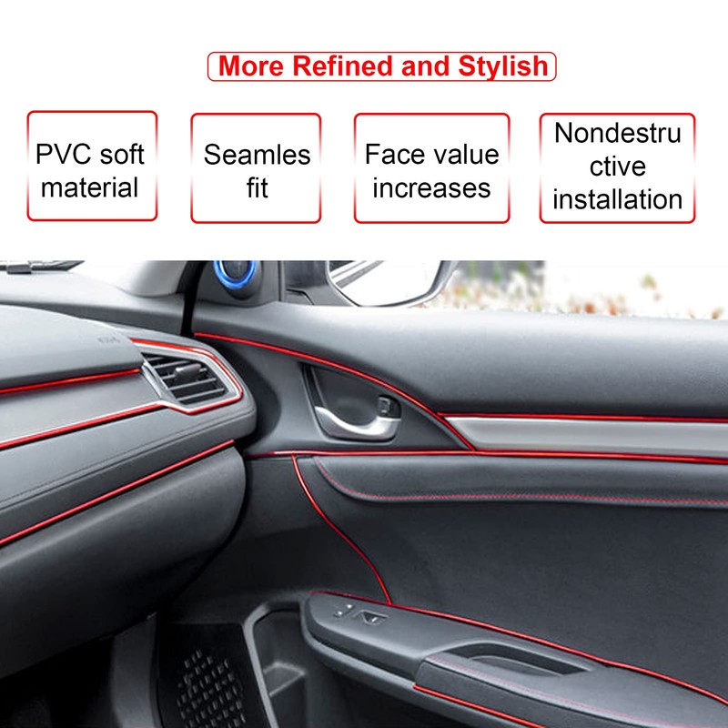 BOAOSI 16.4ft Car Interior Moulding Trim Car Decorative Filler Insert