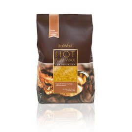 Italwax Natural - 1kg / 2.2lb - Hard wax beads for hair removal - Natural formulation ideal for all skin type - Unscented - Recommended for Bikini Area and Armpits