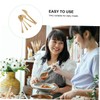 Ciieeo 4pcs Stainless Steel Food Clamp Set with Forks and