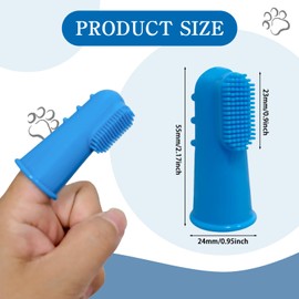LECEHIVO 108 Pcs Dog Toothbrush Dog Finger Brushes, Soft Pet Toothbrush Pet Oral Care Dental Brush Easy Teeth Cleaning for Small Cats and Puppy