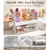 Makeup Organizer for Vanity,Countertop Cosmetic Organizer with 2 Clear Drawers