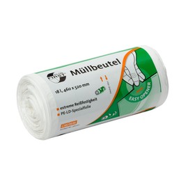 DEISS FIRST Plus Bin Liners White 18 L Pack of 50