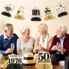 JOYMEMO 8Pcs 50 Year Class Reunion Honeycomb Centerpieces, Black and