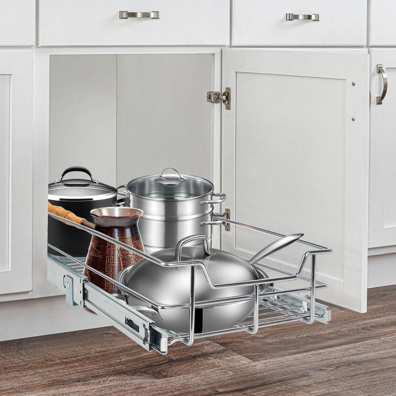 Pull Out Cabinet Organizer 14" W X 22" D, Slide