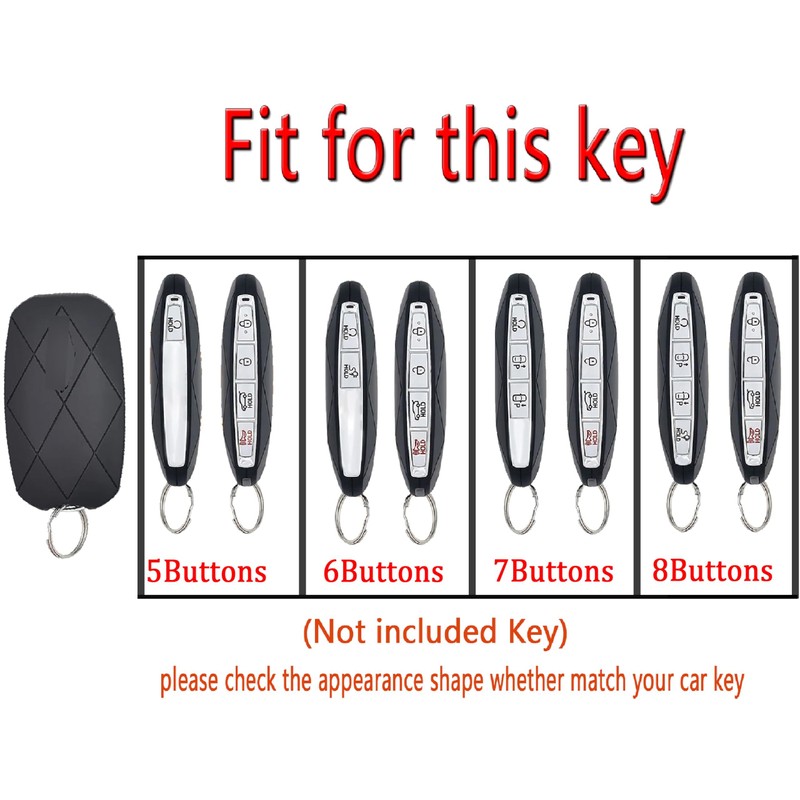 HIBEYO Leather Key Fob Cover Compatition with Genesis GV60 GV80