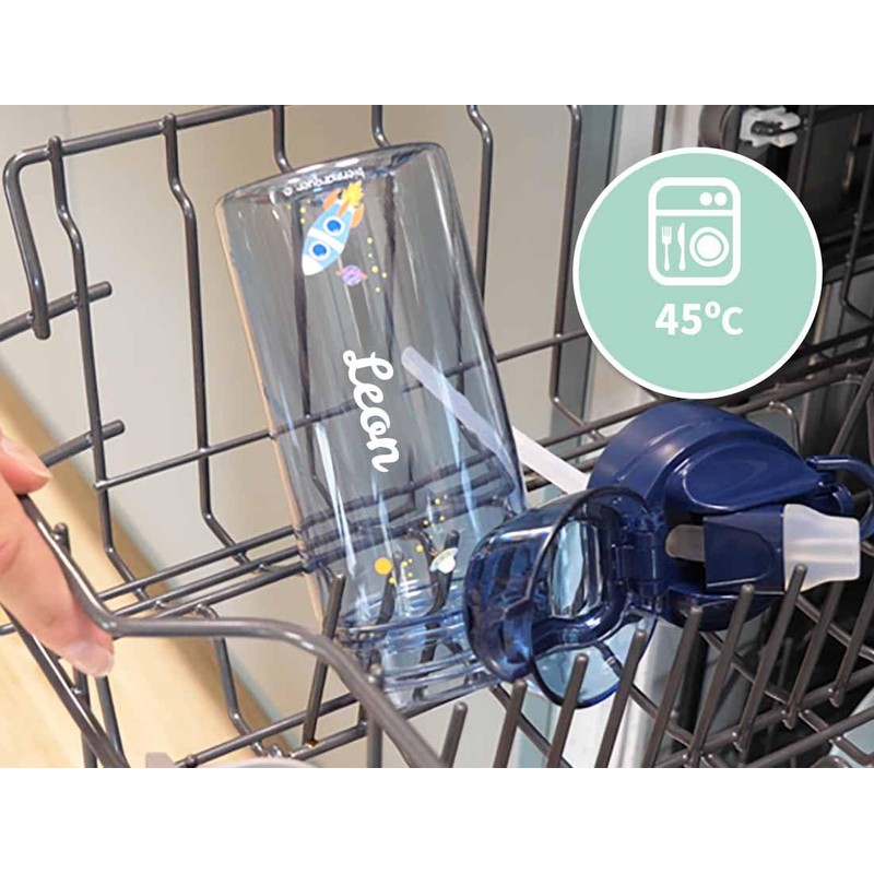 gutmarkiert Water Bottle with Name and Motif, Dishwasher-Safe and BPA-free