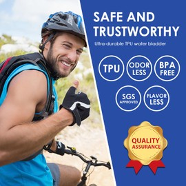 UTOBEST Hydration Bladder 1.5 L 2L 3L,TPU Water Bladder,Water Bladder for Hiking Backpack,BPA Free,Wide Opening,Leak-Proof,Water Reservoir for Hiking Cycling Camping Running