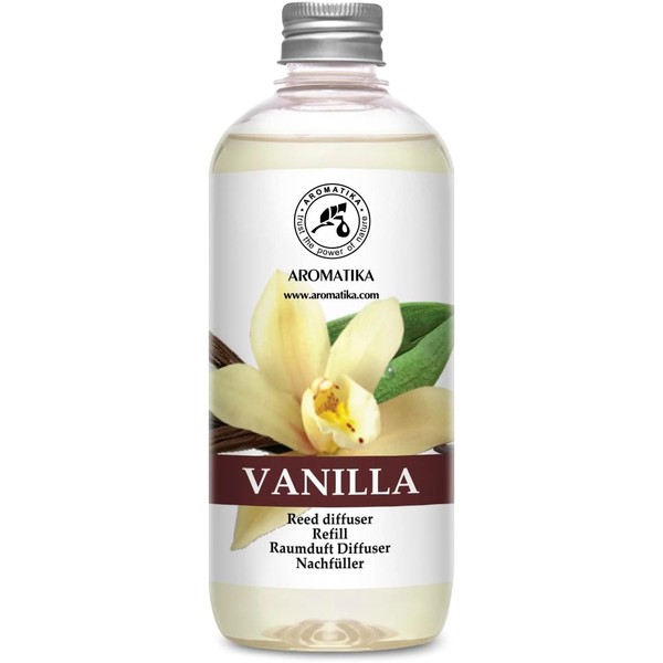 Vanilla Diffuser Refill w/Natural Essential Vanilla Oil 17 Fl Oz