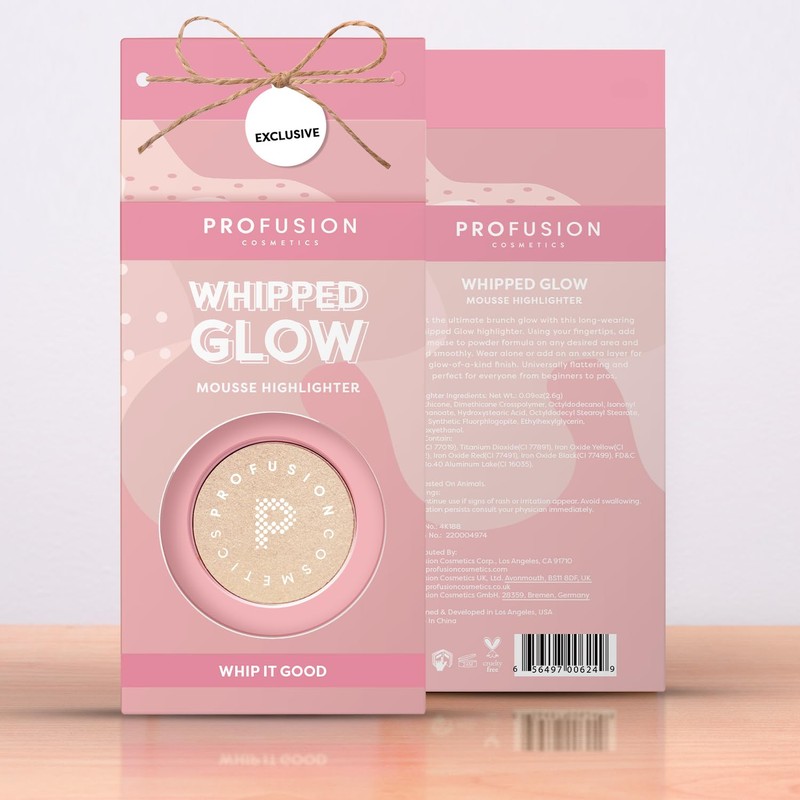 Profusion Cosmetics Whipped Glow Mousse Highlighter – Lightweight Cream Highlighter