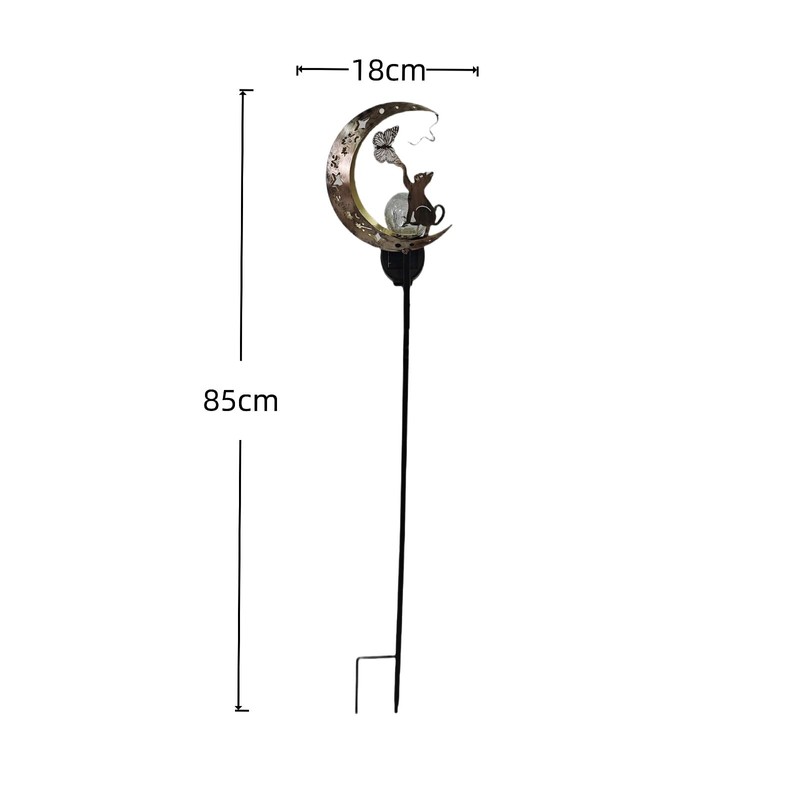 YZYOE Solar Powered cat Butterfly Light, Beautiful Animal Ground lamp