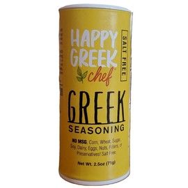 Happy Greek Chef SALT FREE All Purpose Greek Seasoning | Organic and Non-GMO Herbs and Spices, MSG Free | 2.5 oz