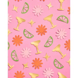 xo, Fetti Margarita Foil Confetti - 200 pc | Fiesta Party Decorations, Tequila Bachelorette Table Decor, Birthday Supplies, Cinco De Mayo Tablescape