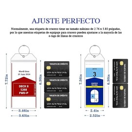 Timotech Paquete de 6 Etiquetas de Equipaje para Cruceros, Cruise Luggage Tag Impermeable con Cable de Acero Inoxidable, Portaequipaje Esencial para Carnival, Royal Caribbean, Celebrity