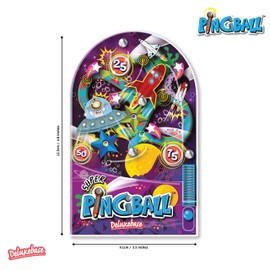 Pingball Space Travel Game by Deluxebase - Mini Pinball Game, a Classic Retro Handheld Arcade Game. Small Travel Games for Kids are Great Action Games and Reflex Games for Party Favor or Party Bags
