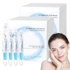 Viales ultrahidratantes de suero de ácido hialurónico al 3, tubos de ácido hialurónico, suero facial hidratante para mujeres antienvejecimiento, Wake 