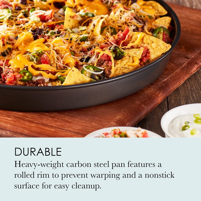 Chicago Metallic 14-Inch Deep Dish Pizza Pan, Nonstick Carbon Steel