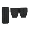 3pcs Clutch Brake Accelerator Pedal Pad Kit Rubber Black Flexible