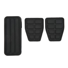 3pcs Clutch Brake Accelerator Pedal Pad Kit Rubber Black Flexible Wearproof Replacement for T4 Transporter 1990‑2003