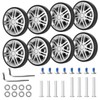 Suitcase Caster Replacement, Set of 8 (Diameter 2.4 inches (60