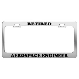 Product Express Retired Aerospace Engineer License Plate Frame Tag Car Truck Accessory Gift