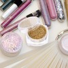 Baluue 2pcs Loose Eyeshadow Pigments Shimmer Pearl Glitter Makeup for