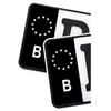 2 x EU Number Plate Sticker Film Car Black (R059