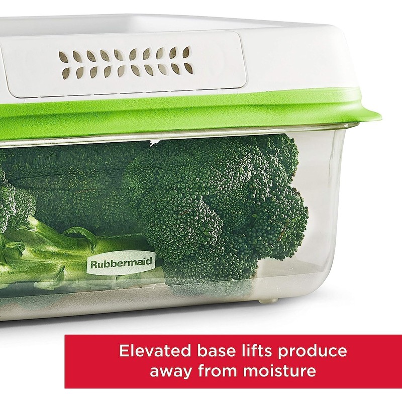 Rubbermaid FreshWorks Produce Saver, Large Storage Containers With Lids, Pack
